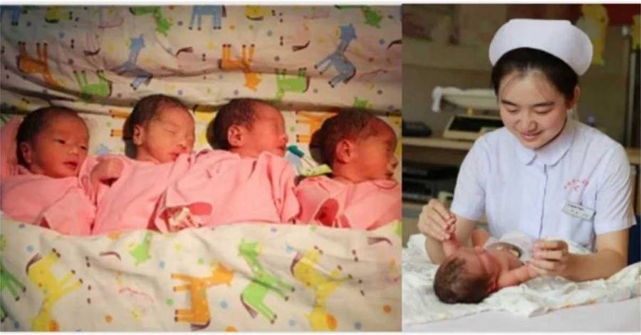 四胞胎順利出生！護士正準備給家屬報喜，醫生指了下「產婦下半身」護士馬上閉嘴